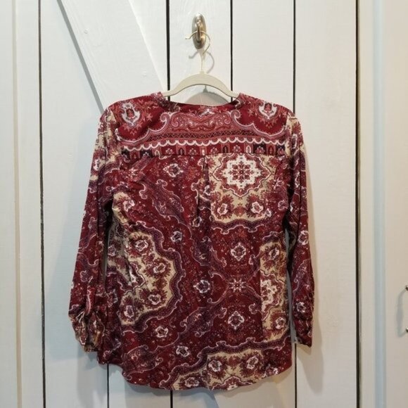 Tiny Anthropologie paisley red blouse Medium - Picture 4 of 6